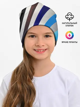 Детская шапка / Косые линии полосы крупные