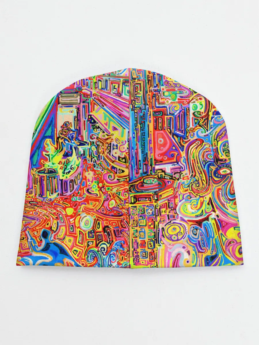 Детская шапка / НЕОНОВЫЕ ЛИНИИ / АБСТРАКЦИЯ