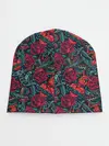 Детская шапка / Тату узор розы и машинки