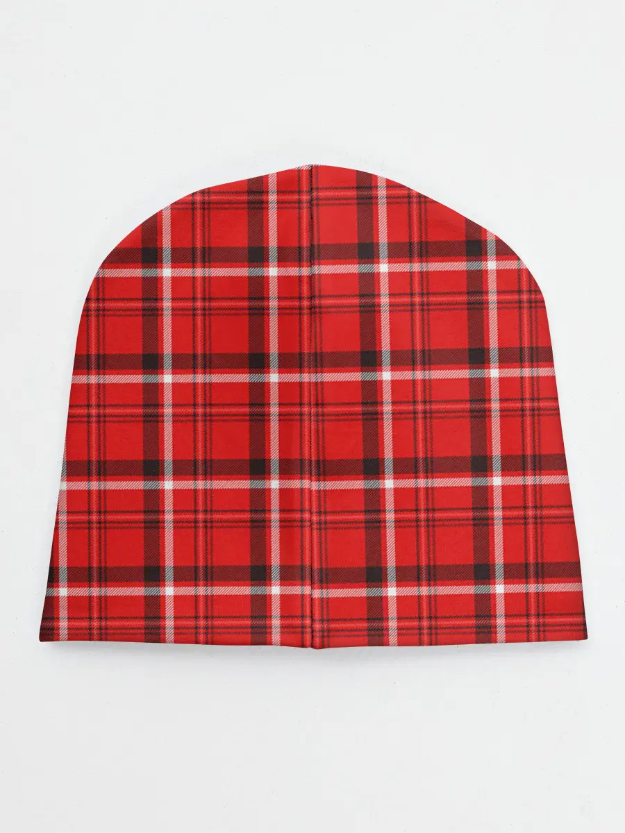 Детская шапка / Красная клеточка