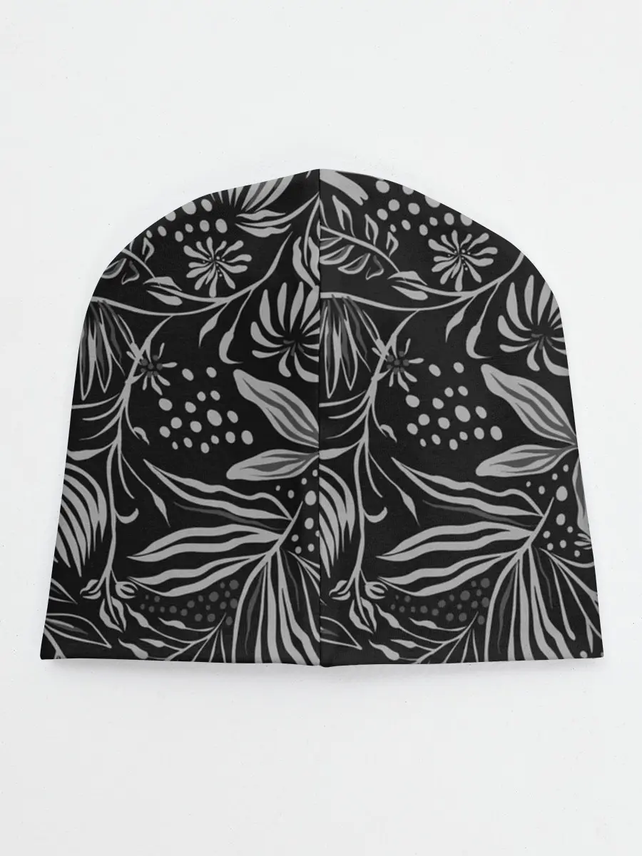 Детская шапка / Флора | Черно Белая