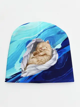 Детская шапка / Котик Ангелочек