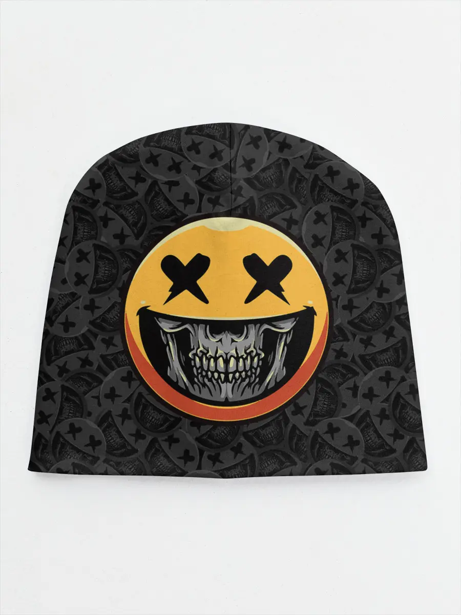 Детская шапка / Смайлик на черепе