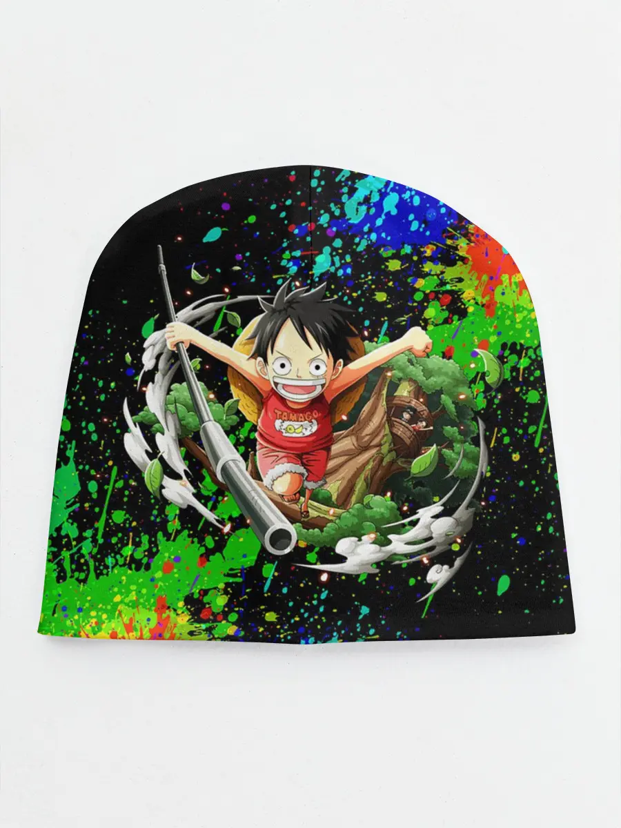 Детская шапка / Врывающийся Монки. Радужный фон