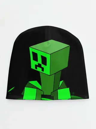 Детская шапка / Майнкрафт Крипер