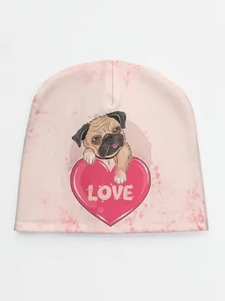 Детская шапка / Love Pug | Люблю мопса