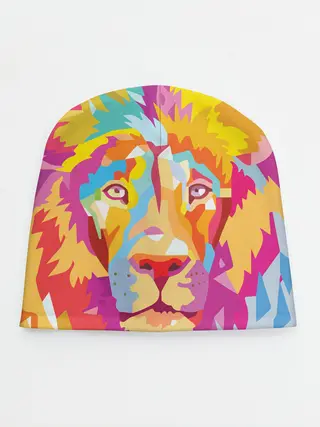 Детская шапка / Акварельный лев