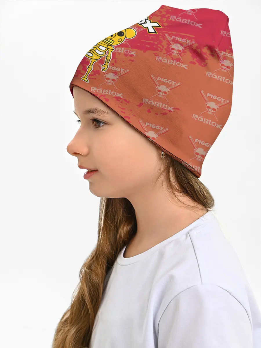 Детская шапка / Свинка Пигги из Roblox
