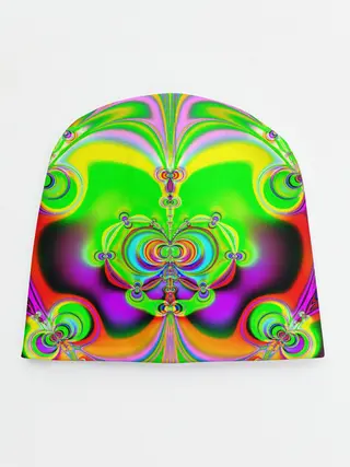 Детская шапка / КИСЛОТНЫЙ ФРАКТАЛ ГЕОМЕТРИЯ