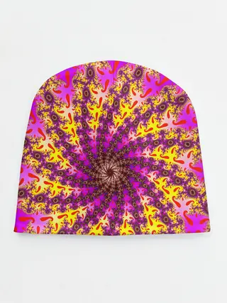 Детская шапка / НЕОНОВЫЙ РОЗОВЫЙ ФРАКТАЛ