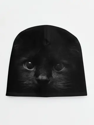 Детская шапка / Чёрный кот
