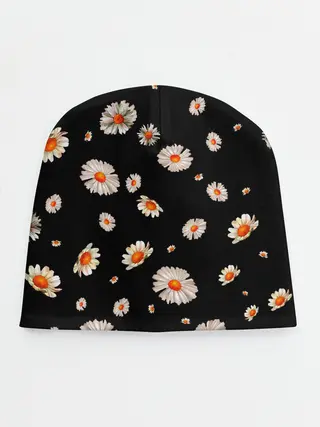 Детская шапка / Ромашки в ночи