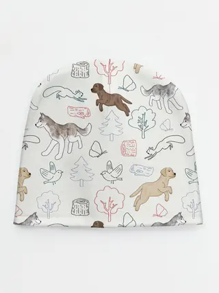 Детская шапка / Рисунок домашних любимцев