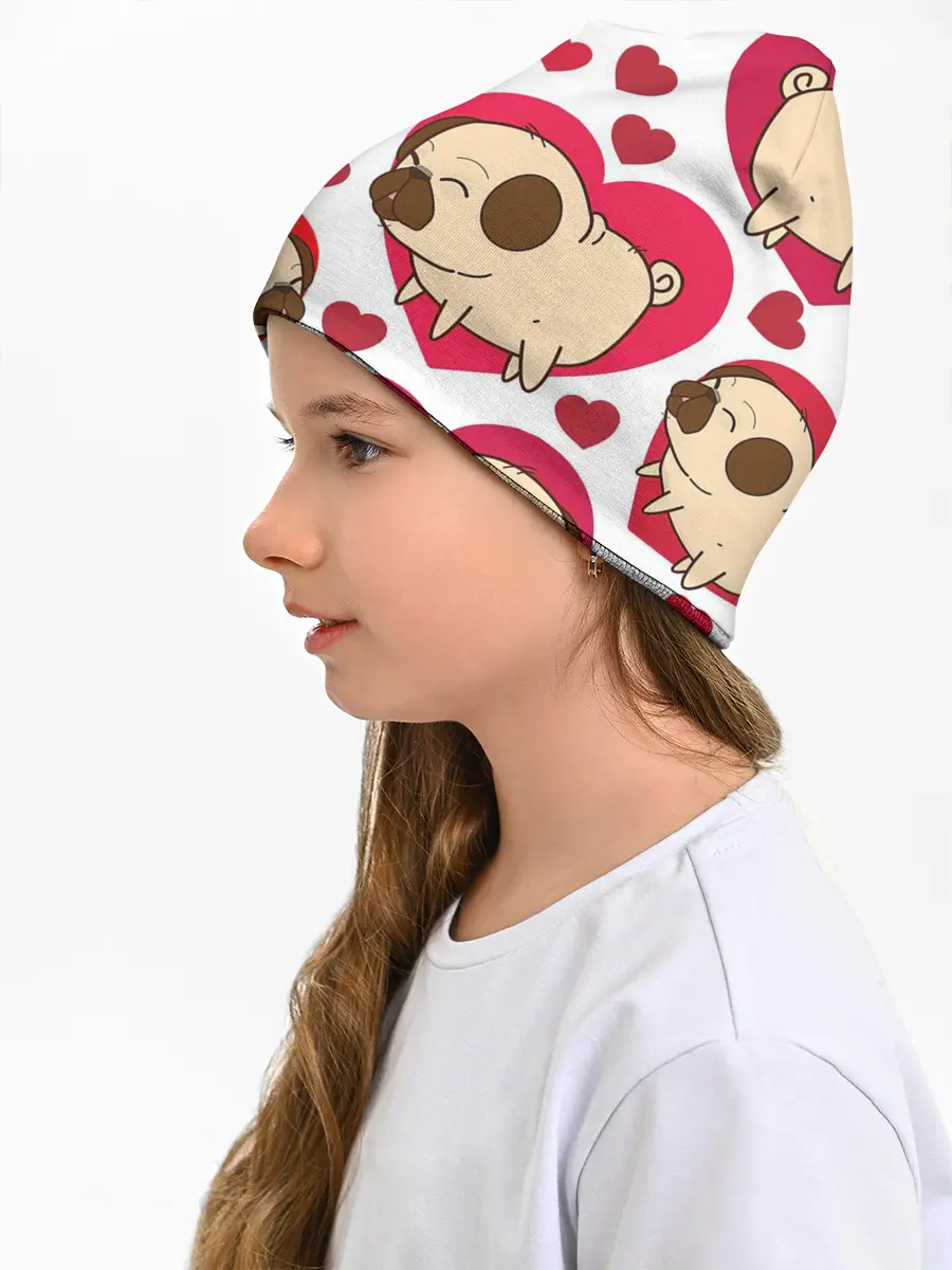 Детская шапка / Мопсики