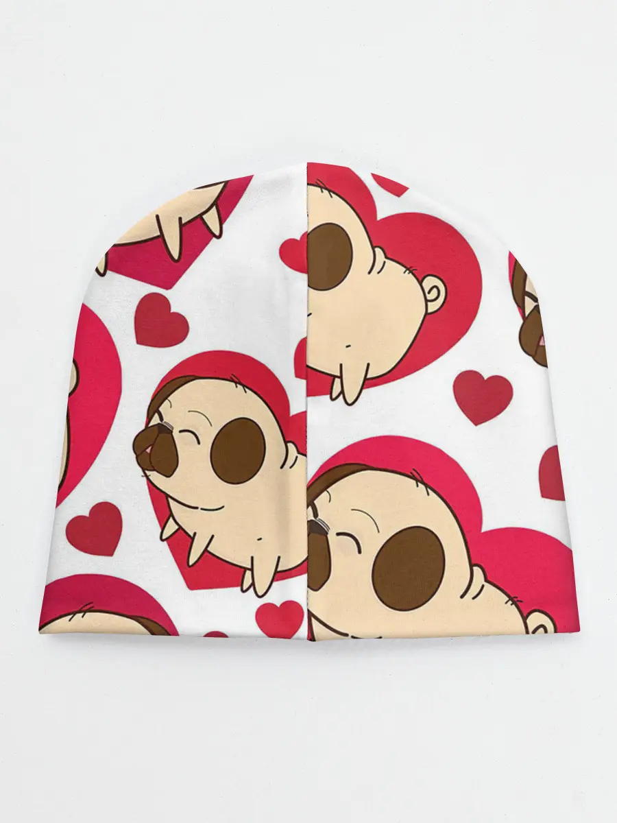 Детская шапка / Мопсики