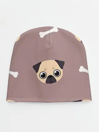 Детская шапка / Мопсины мордашки