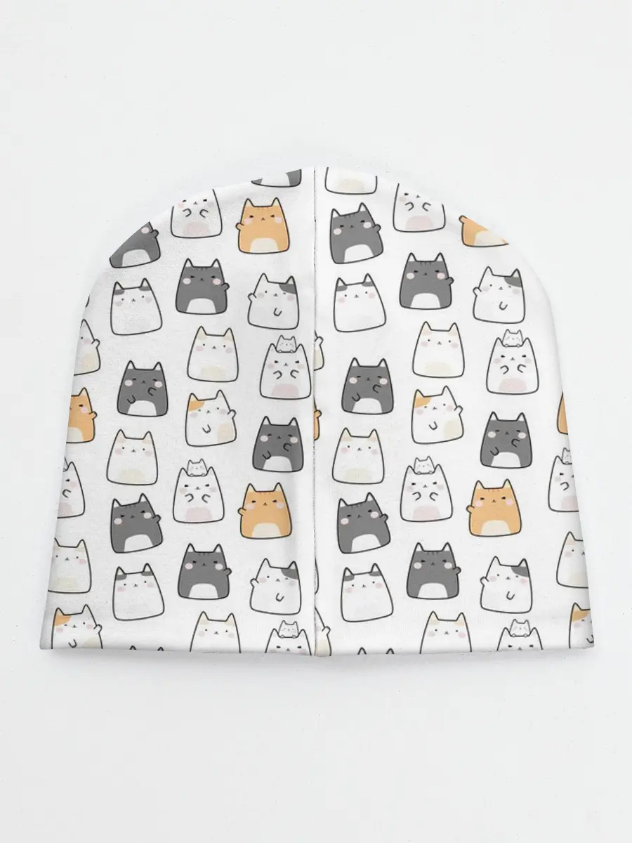 Детская шапка / Толстые котики