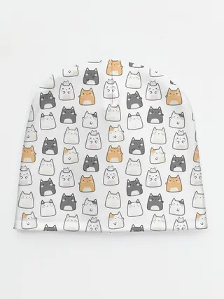 Детская шапка / Толстые котики