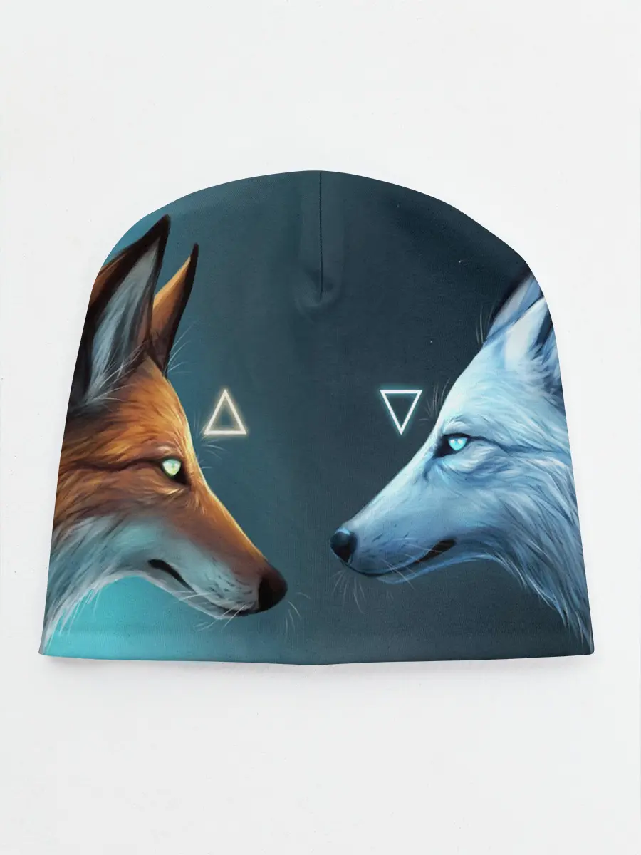 Детская шапка / ЛИСА И ВОЛК