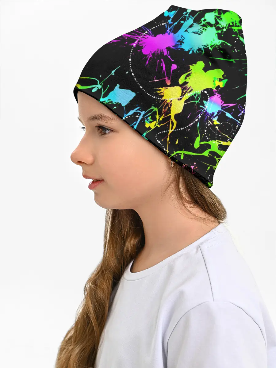 Детская шапка / НЕОНОВЫЕ КРАСКИ