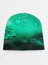 Детская шапка / Зеленые капли клетки