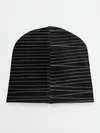 Детская шапка / Линии текстура черный