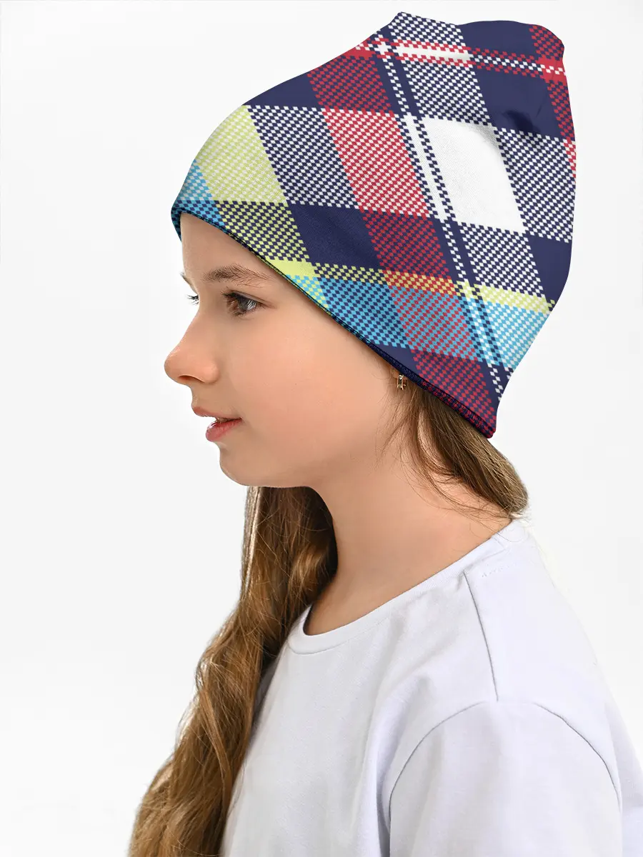 Детская шапка / Клетка / Текстура в клетку #2