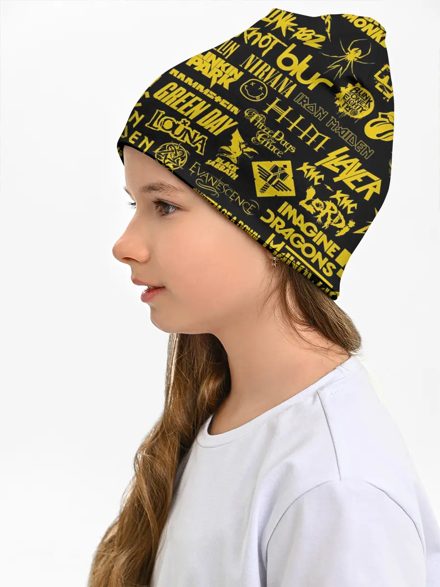 Детская шапка / Логотипы рок групп GOLD