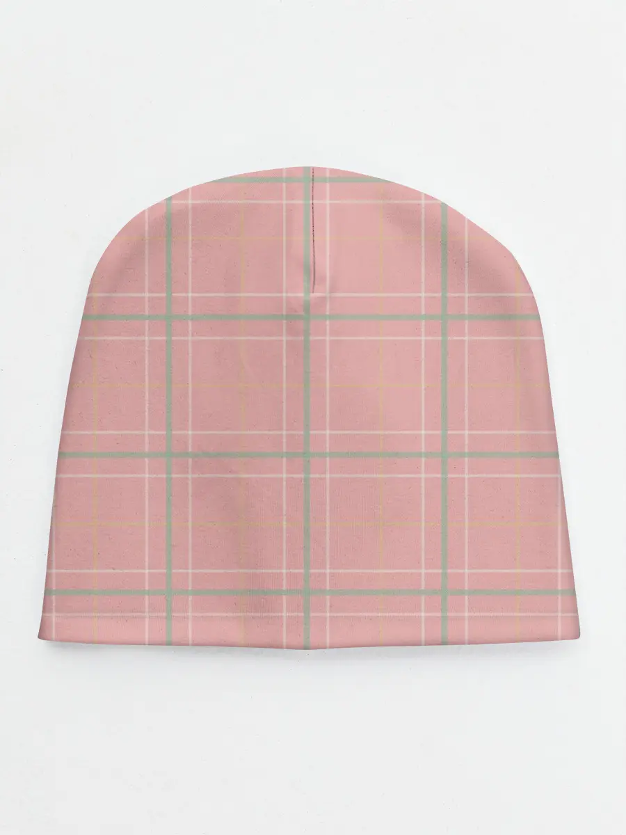 Детская шапка / Шотландка Розовая
