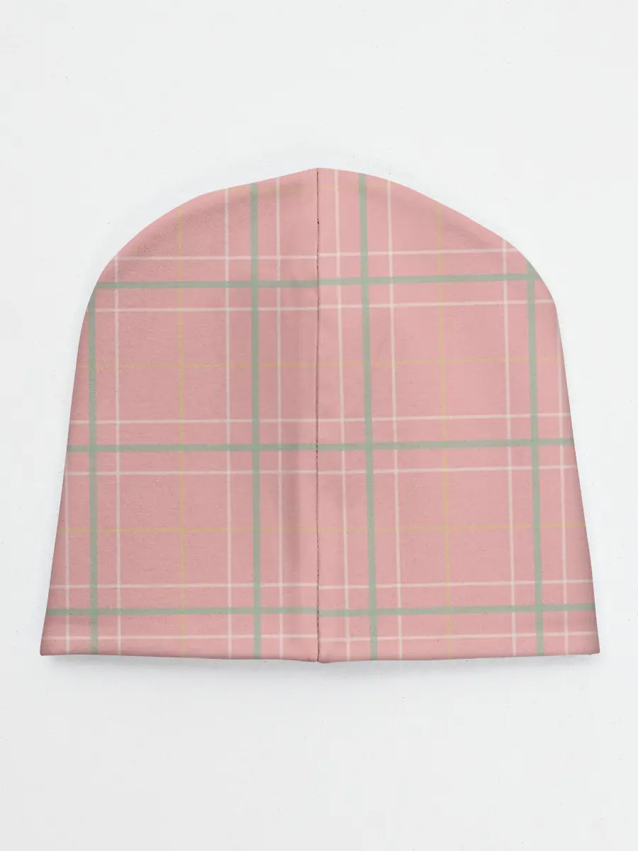 Детская шапка / Шотландка Розовая