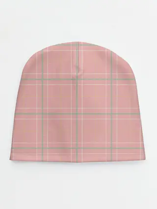 Детская шапка / Шотландка Розовая