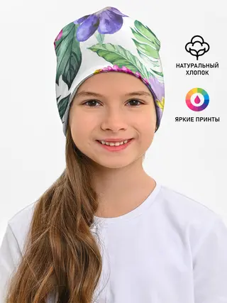 Детская шапка / Цветы