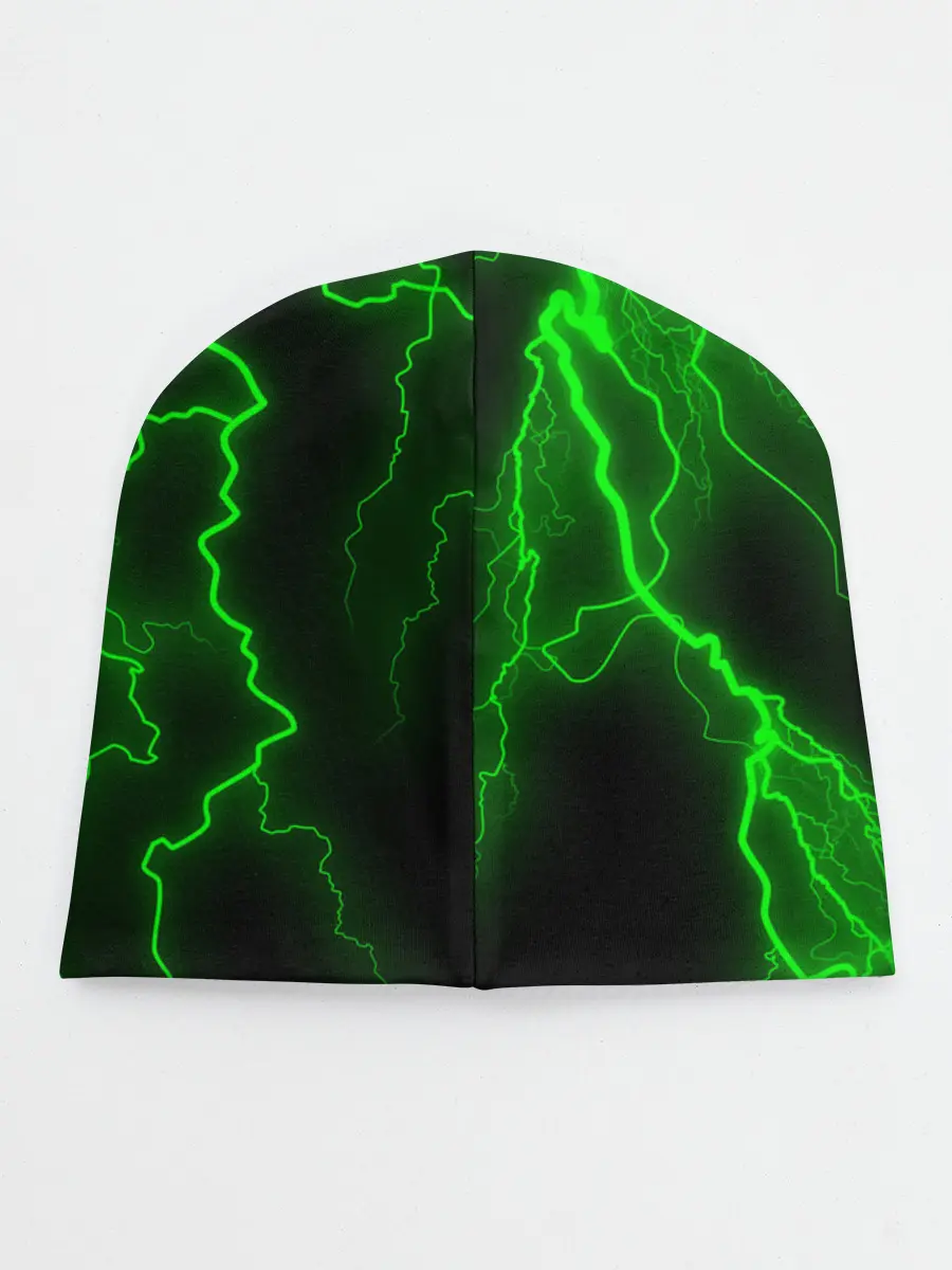 Детская шапка / МОЛНИЯ GREEN NEON