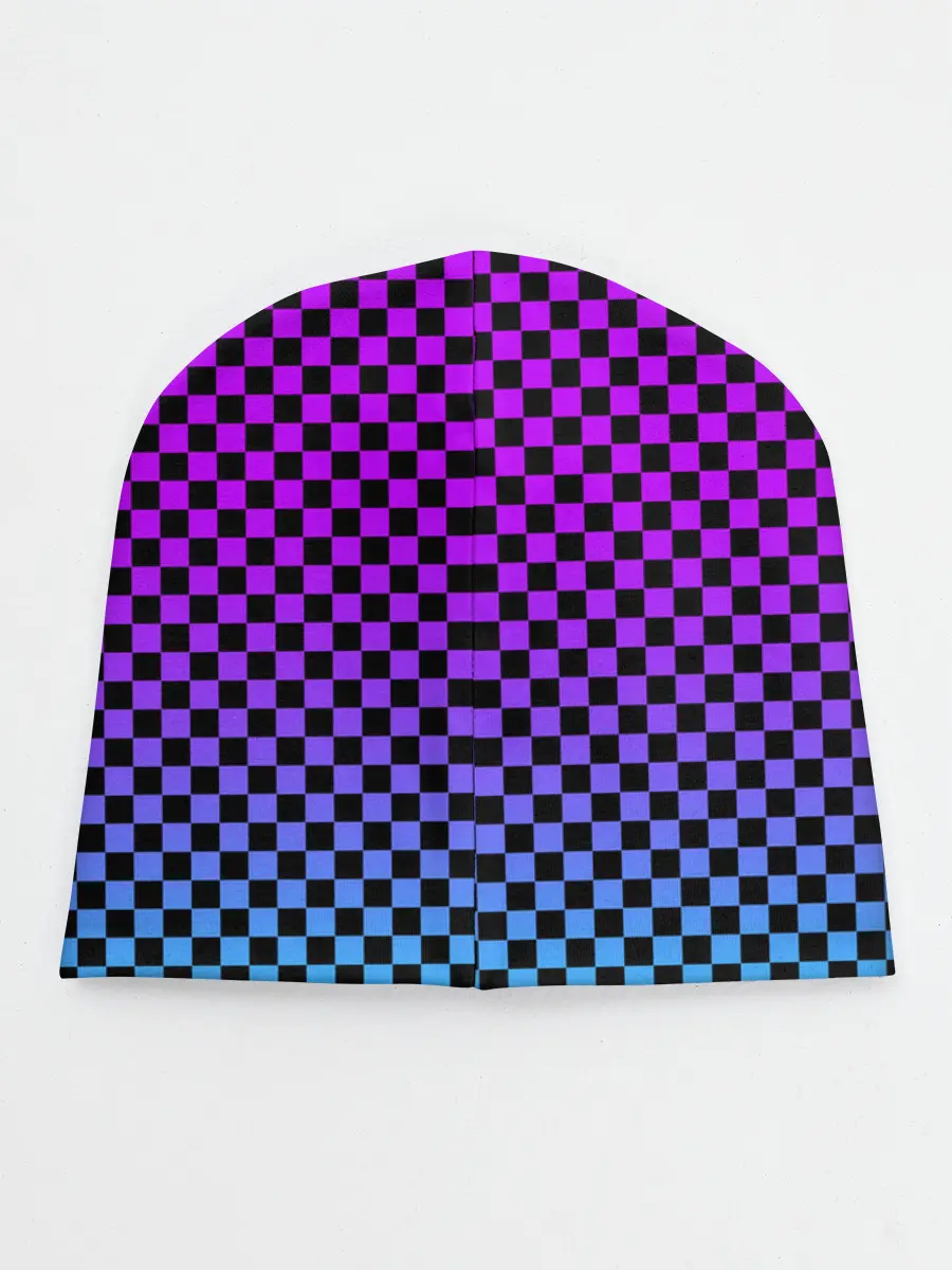 Детская шапка / НЕОНОВАЯ ШАХМАТКА