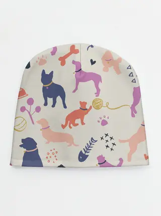 Детская шапка / Домашние животные паттерн | Pets pattern