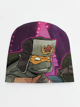 Детская шапка / ЧЕРЕПАШКА В УШАНКЕ НИНДЗЯ