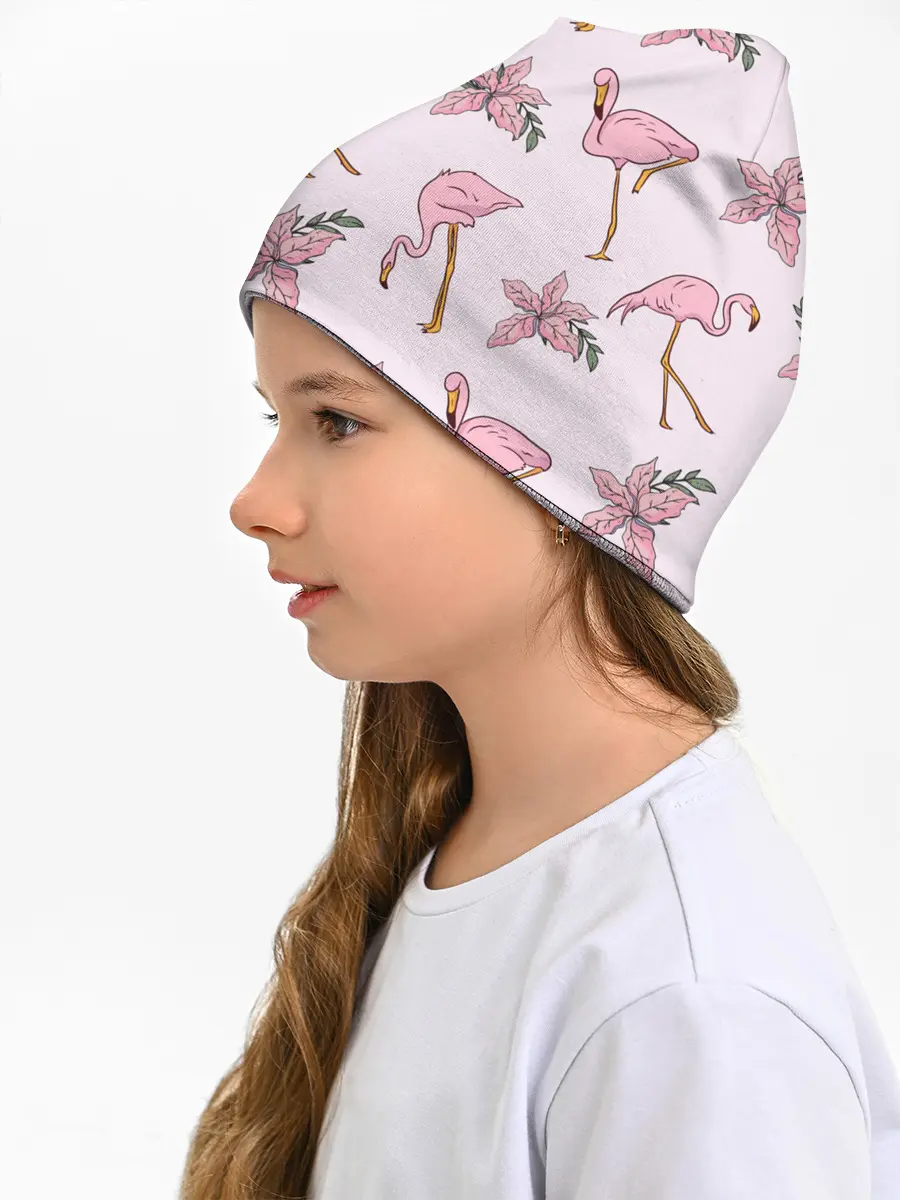 Детская шапка / Розовый фламинго