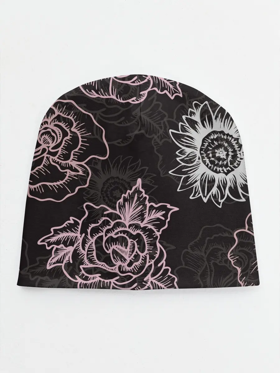 Детская шапка / Цветочный узор