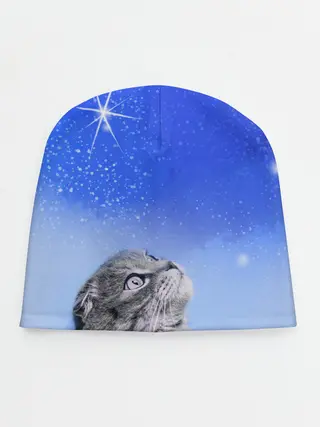 Детская шапка / Кот и космос