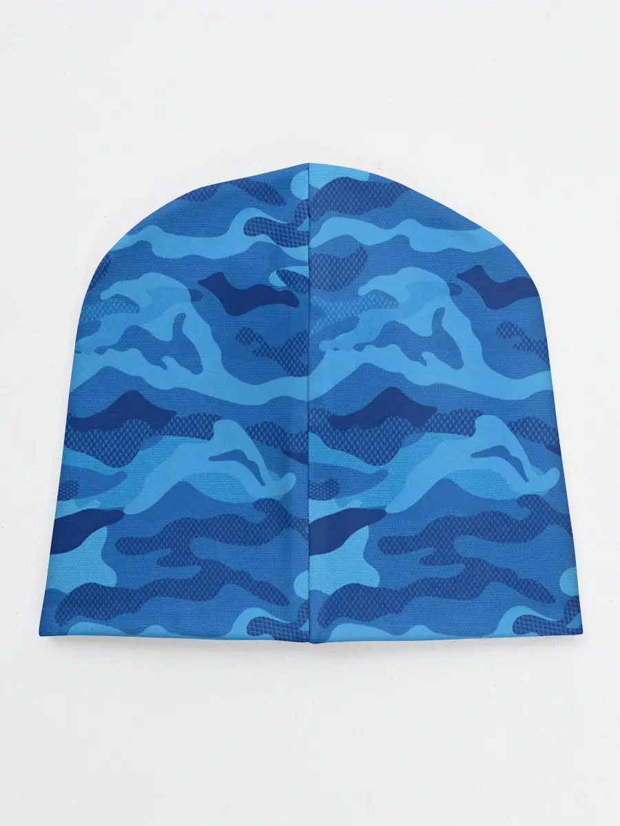 Детская шапка / СИНИЙ КАМУФЛЯЖ