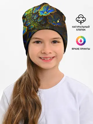 Детская шапка / Ночные Цветочки