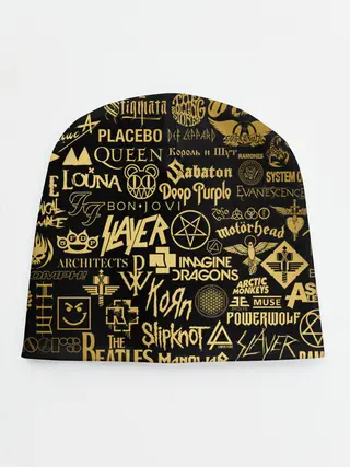 Детская шапка / ЛОГОТИПЫ РОК ГРУПП GOLD