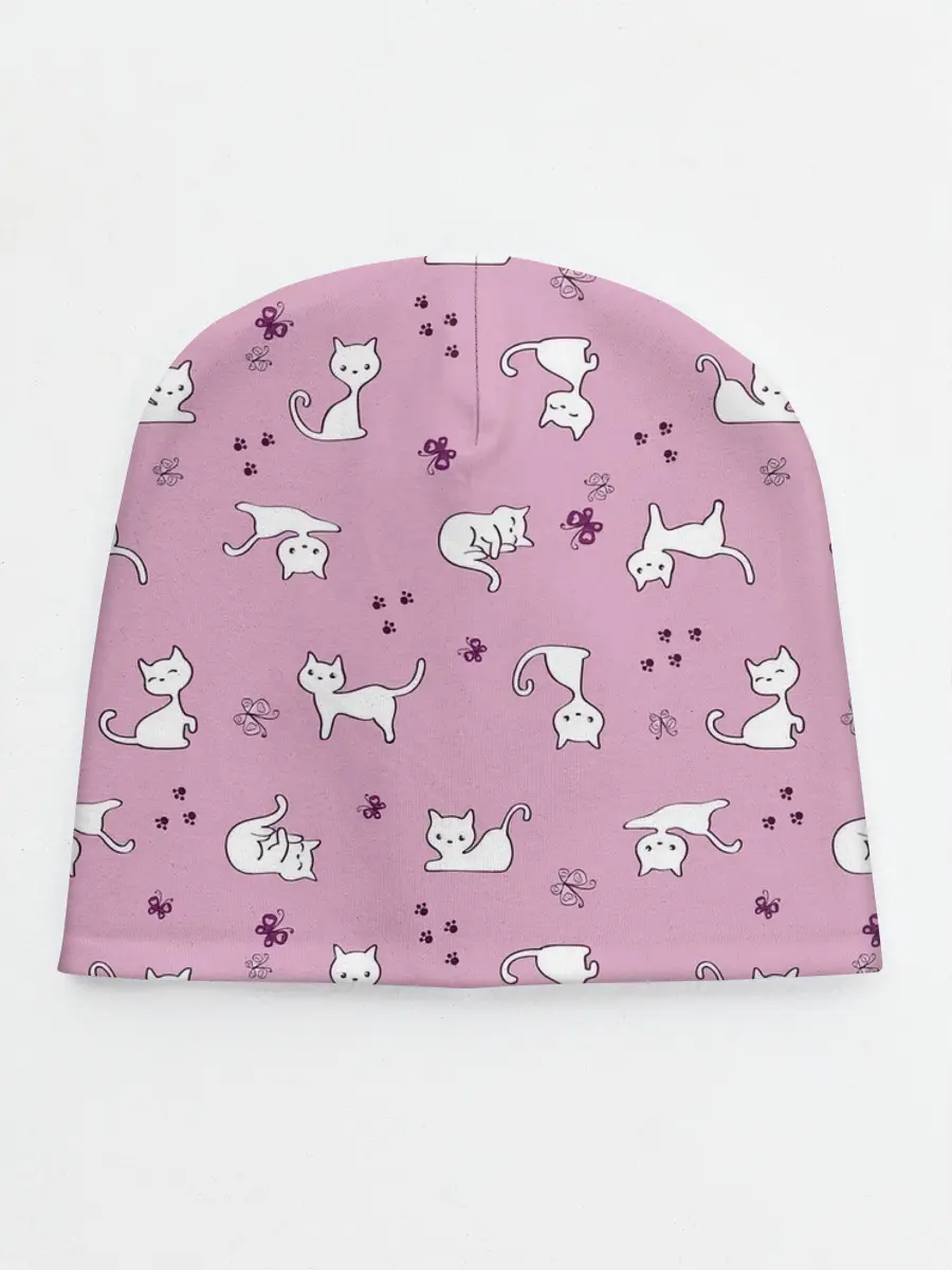 Детская шапка / Белая кошка