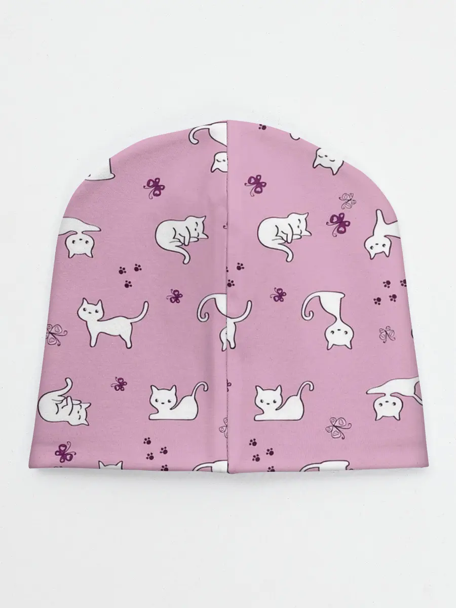 Детская шапка / Белая кошка