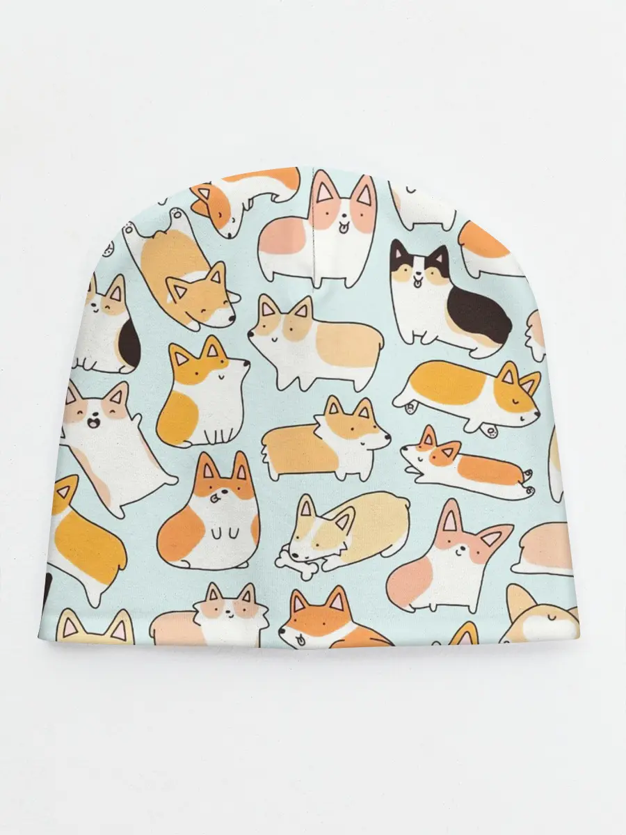 Детская шапка / Милые корги