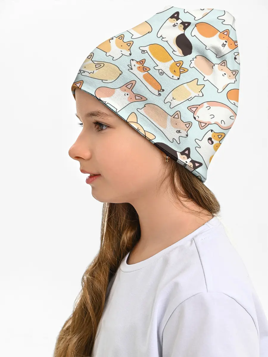 Детская шапка / Милые корги