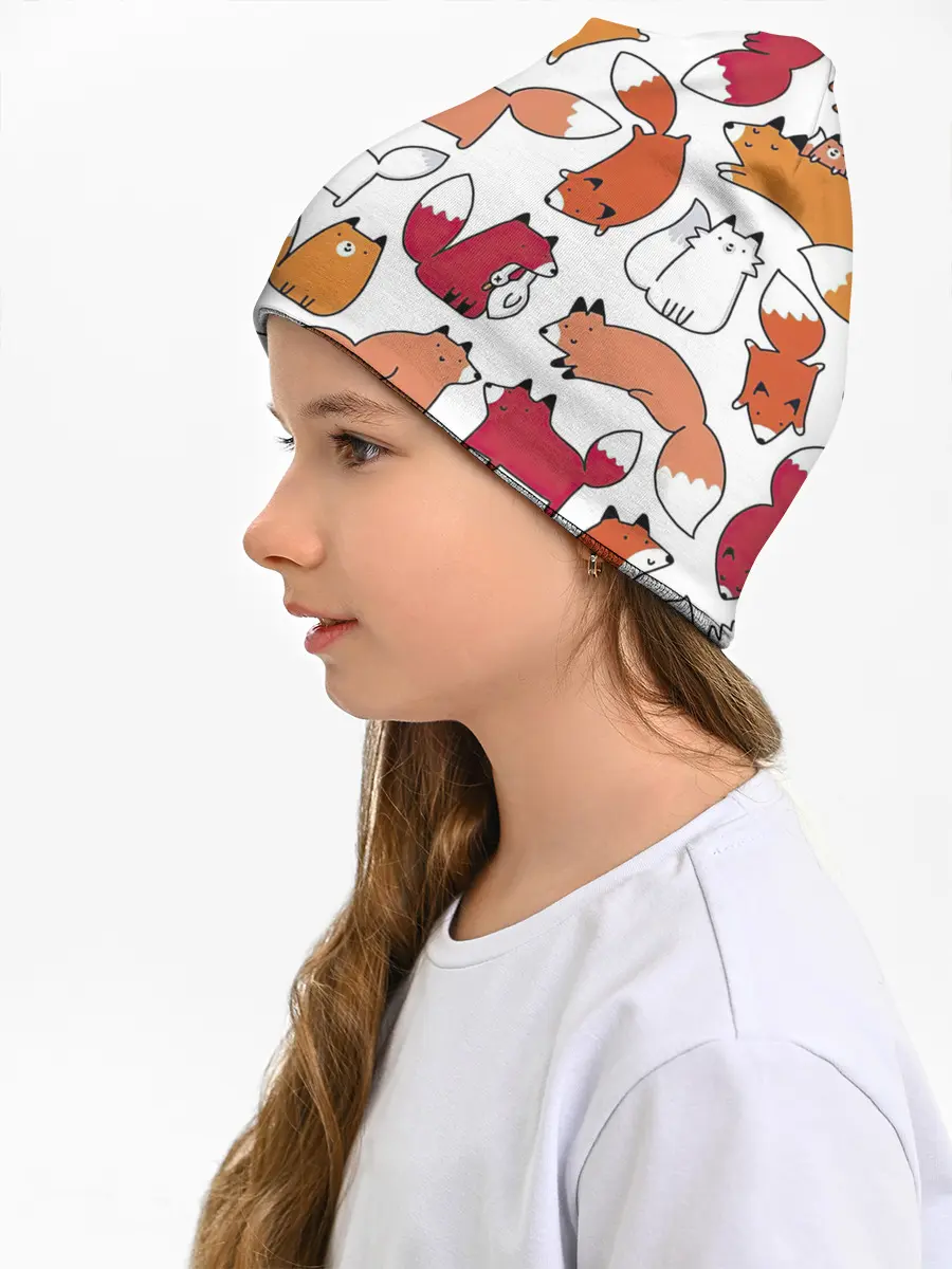 Детская шапка / Милые лисы