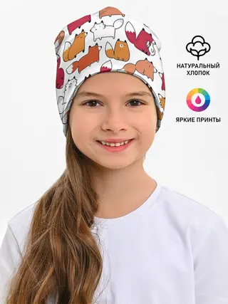 Детская шапка / Милые лисы