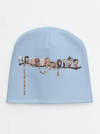 Детская шапка / Совы на ветке