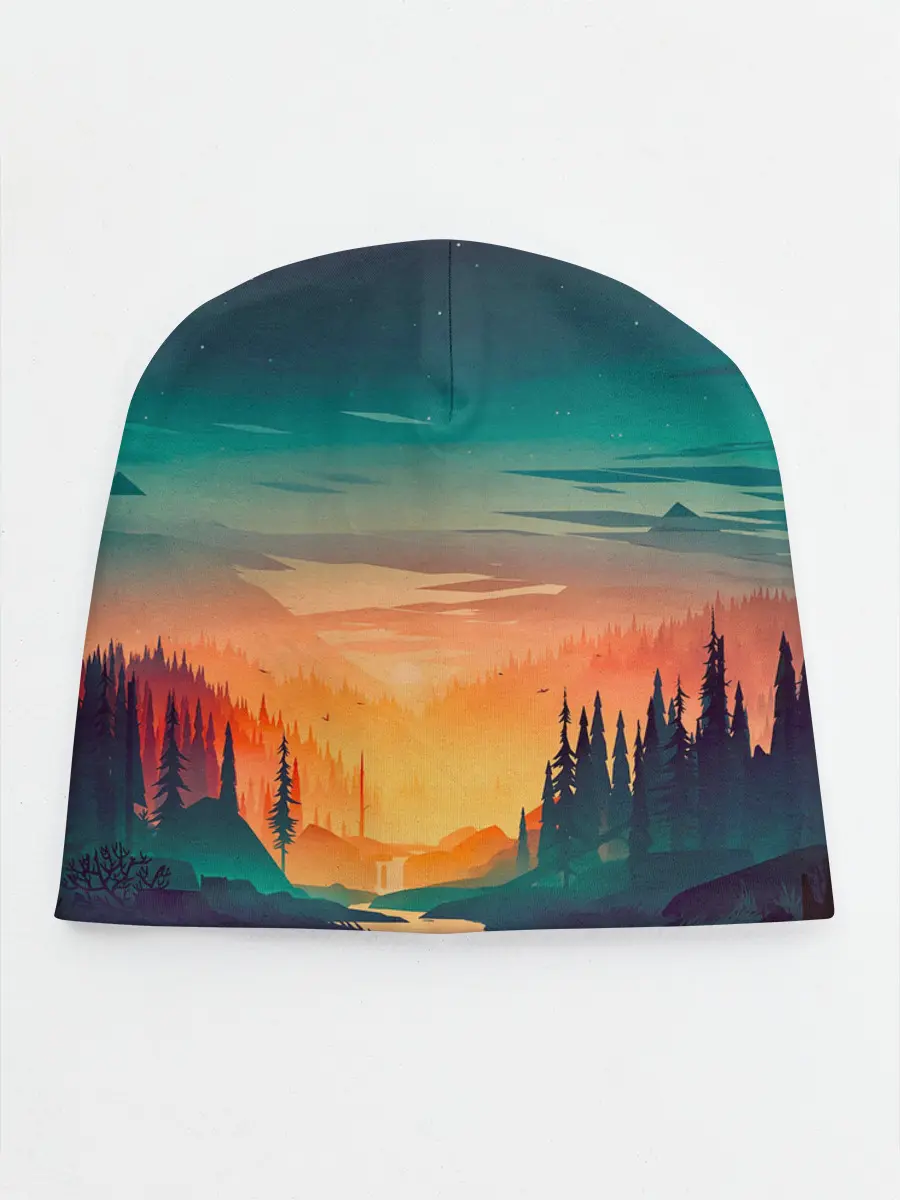Детская шапка / Закат Лес